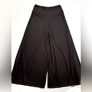 Palazzo Pant Wide Leg Pull-on Stretchy Comfy  Flowy Chiffon 31” Inseam Lined